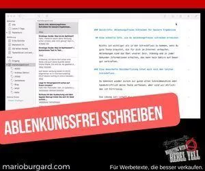 ablenkungsfreies schreiben